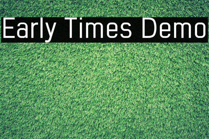 Early Times Demo Font examples