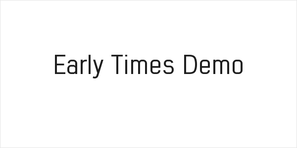 Early Times Demo Logo
