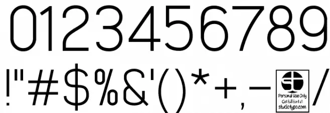 Early Times Light Demo Font OTHER CHARS