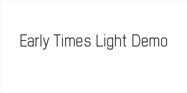 Early Times Light Demo Logo