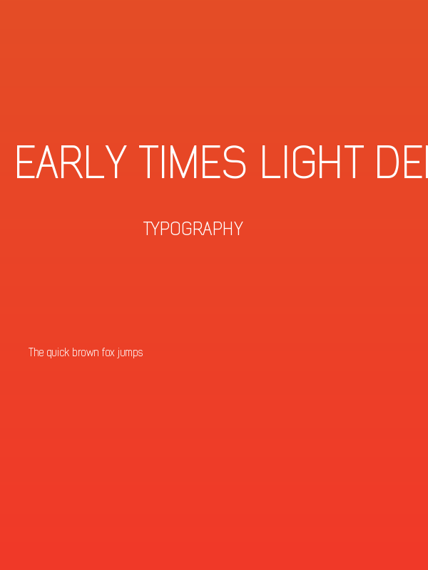 Early Times Light Demo Poster