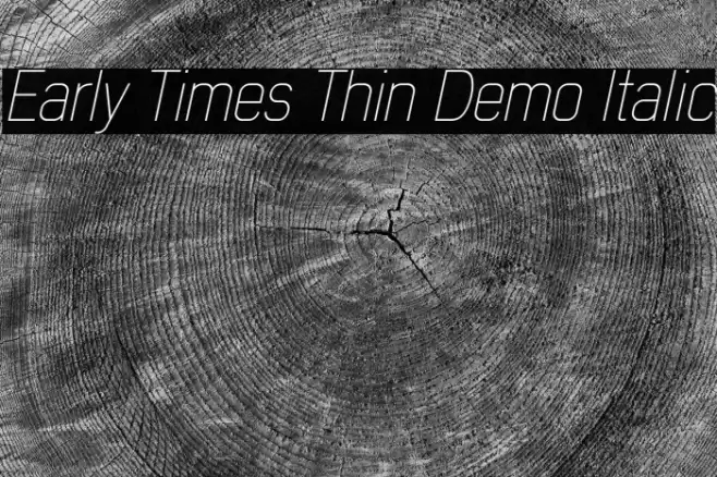 Early Times Thin Demo Italic examples