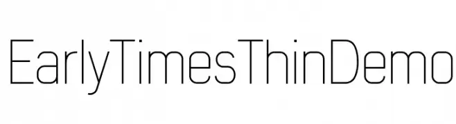 Early Times Thin Demo  font caratteri gratis