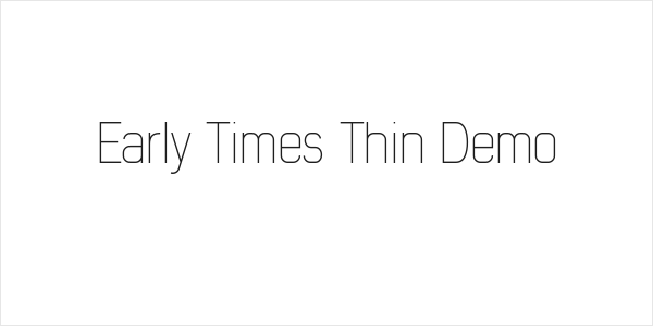 Early Times Thin Demo Logo