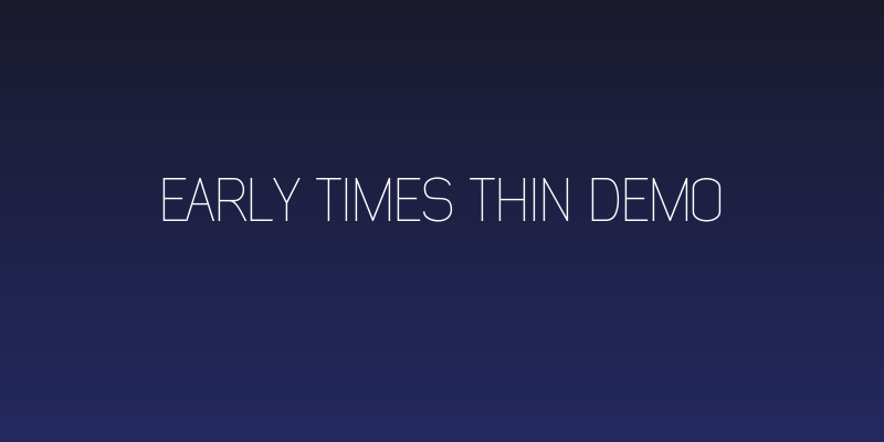 Early Times Thin Demo Social Header