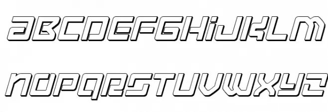 Early Warning 3D Italic Fonte MAIÚSCULAS