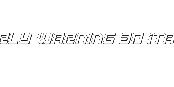 Early Warning 3D Italic Logo
