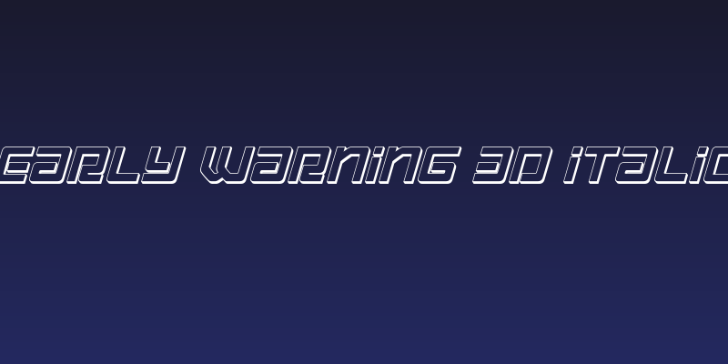 Early Warning 3D Italic Social Header