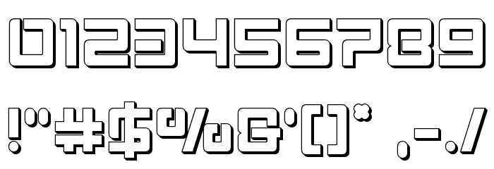 Early Warning 3D Font OTHER CHARS