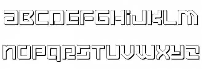 Early Warning 3D Schriftart Groß