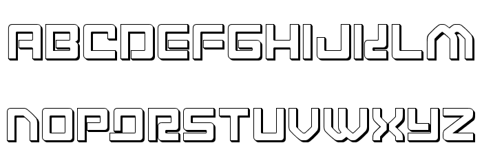 Early Warning 3D Font LOWERCASE