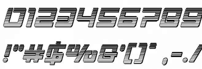 Early Warning Chrome Italic Font OTHER CHARS