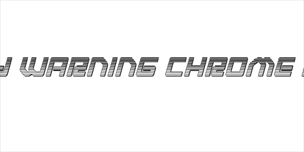 Early Warning Chrome Italic Logo