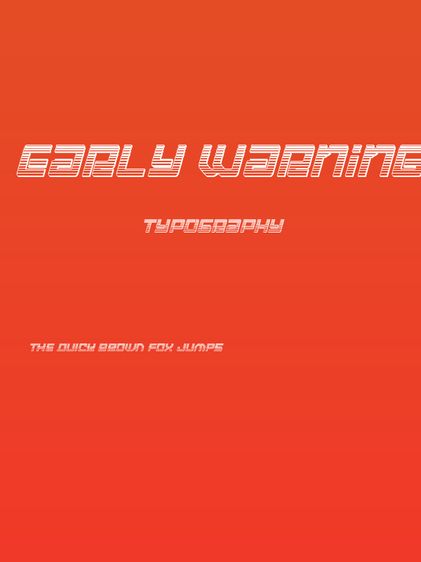 Early Warning Chrome Italic Poster