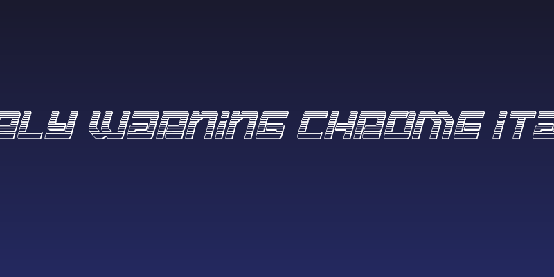 Early Warning Chrome Italic Social Header