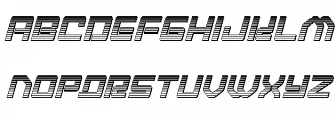 Early Warning Chrome Italic फ़ॉन्ट लोअरकेस