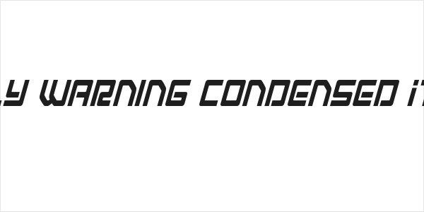 Early Warning Condensed Italic Logo