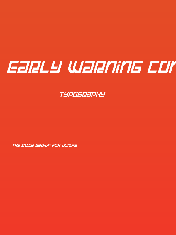Early Warning Condensed Italic Poster