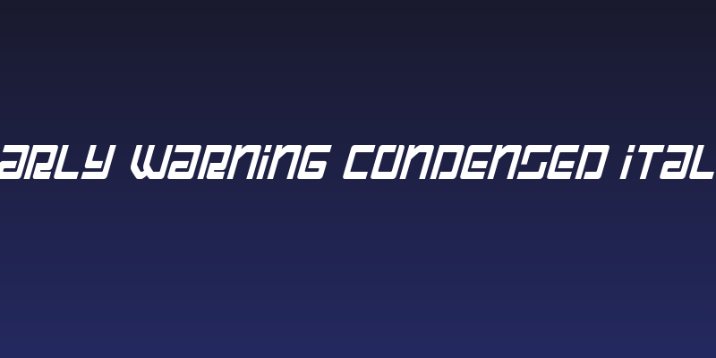 Early Warning Condensed Italic Social Header