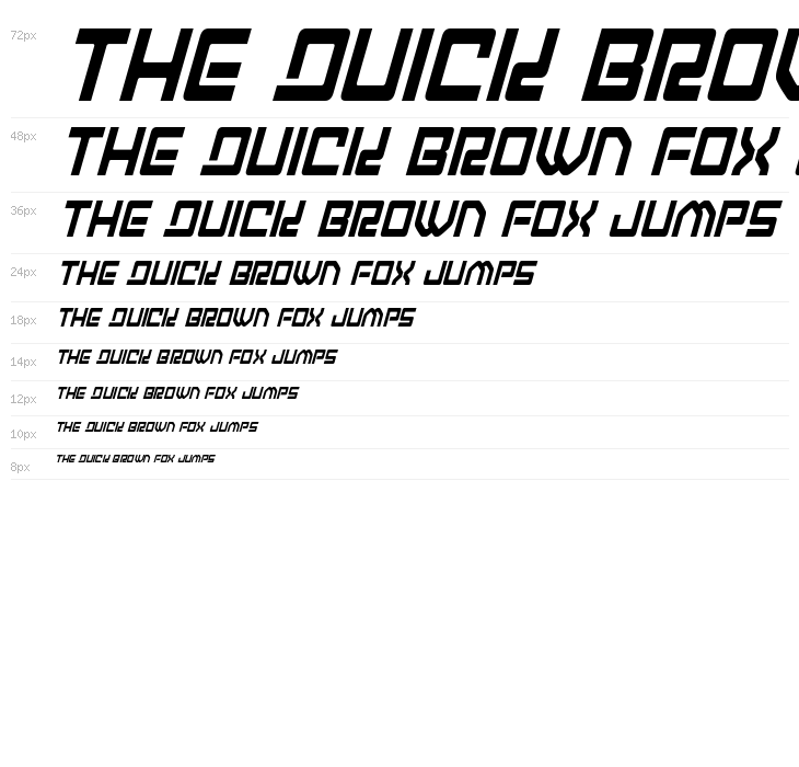 Early Warning Condensed Italic Waterfall