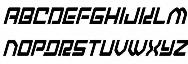 Early Warning Condensed Italic Font LOWERCASE