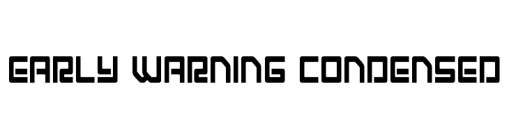 Early Warning Condensed  font caratteri gratis
