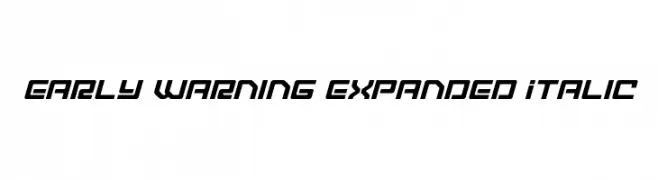 Early Warning Expanded Italic  Fuentes Gratis Descargar