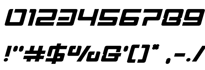 Early Warning Expanded Italic Font OTHER CHARS