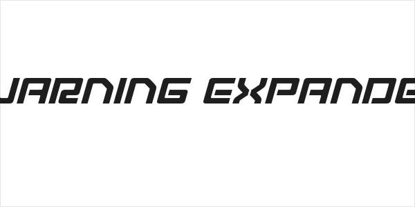 Early Warning Expanded Italic Logo