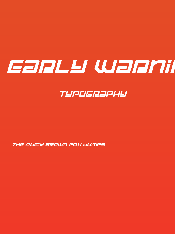 Early Warning Expanded Italic Poster