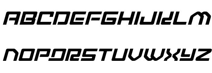 Early Warning Expanded Italic Font LOWERCASE