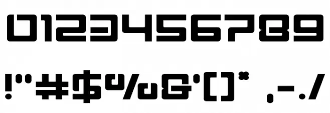 Early Warning Expanded Font OTHER CHARS