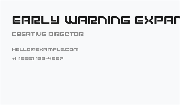 Early Warning Expanded Business Card