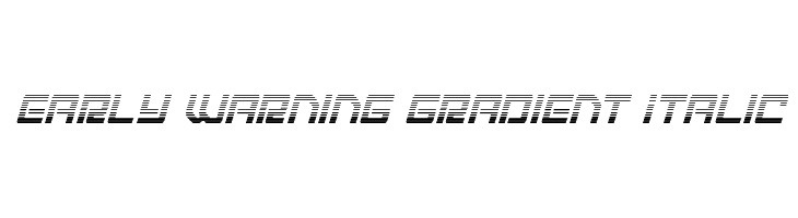 Early Warning Gradient Italic  免费字体下载