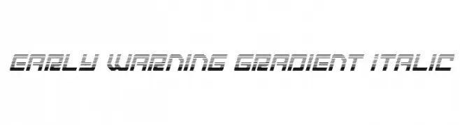 Early Warning Gradient Italic  Fuentes Gratis Descargar