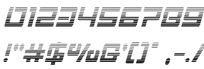 Early Warning Gradient Italic Font OTHER CHARS