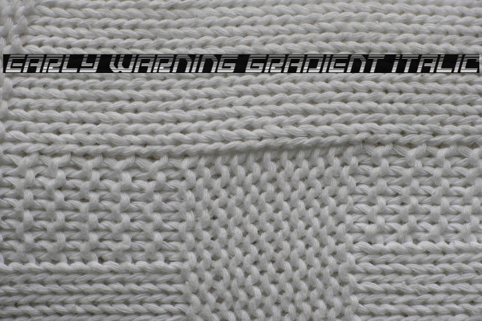 Early Warning Gradient Italic Example 3