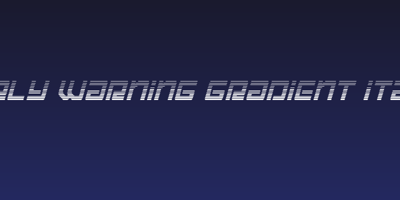 Early Warning Gradient Italic Social Header
