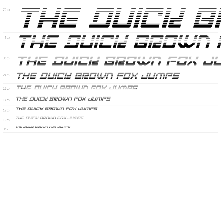 Early Warning Gradient Italic Waterfall