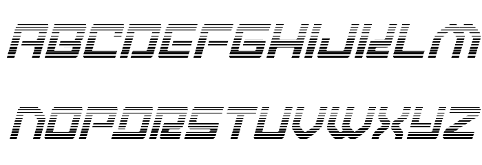 Early Warning Gradient Italic Font LOWERCASE