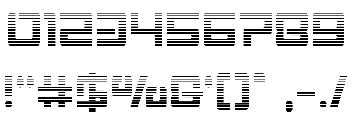 Early Warning Gradient Font OTHER CHARS