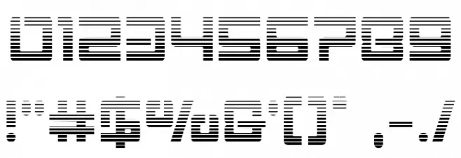 Early Warning Gradient Font OTHER CHARS