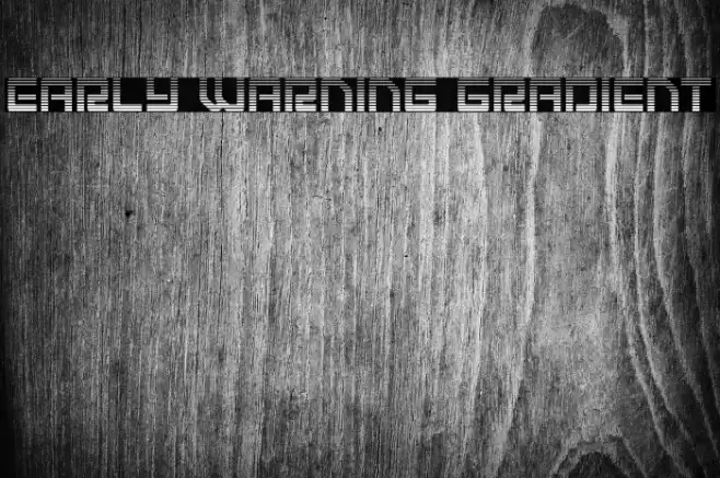 Early Warning Gradient Font examples