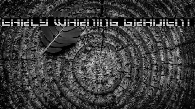 Early Warning Gradient Font examples