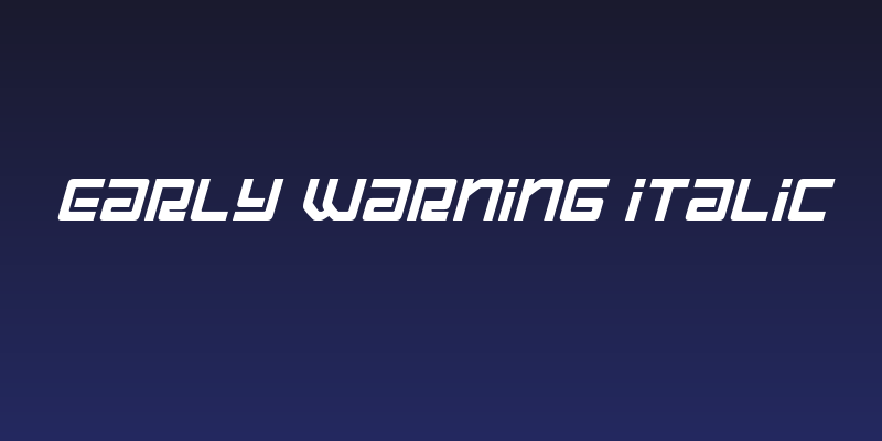 Early Warning Italic Social Header