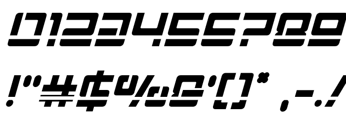 Early Warning Laser Italic Font OTHER CHARS