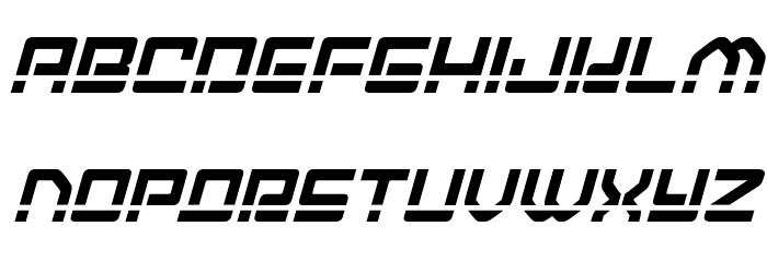 Early Warning Laser Italic Font LOWERCASE