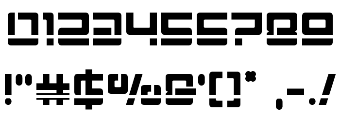 Early Warning Laser Font OTHER CHARS