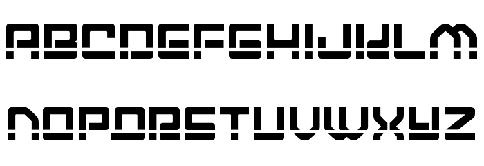 Early Warning Laser Font LOWERCASE