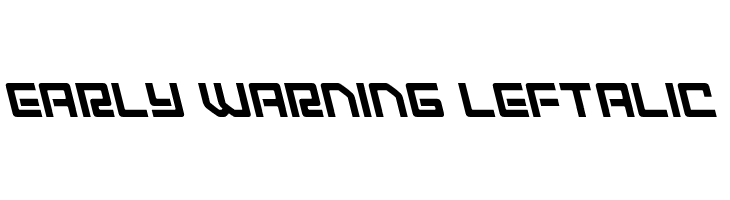 Early Warning Leftalic  नि: शुल्क फ़ॉन्ट्स डाउनलोड